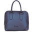 Borsa O Bag bowly tessuto gommato blu navy a mano