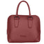 Borsa O Bag bowly tessuto gommato bordeaux a mano